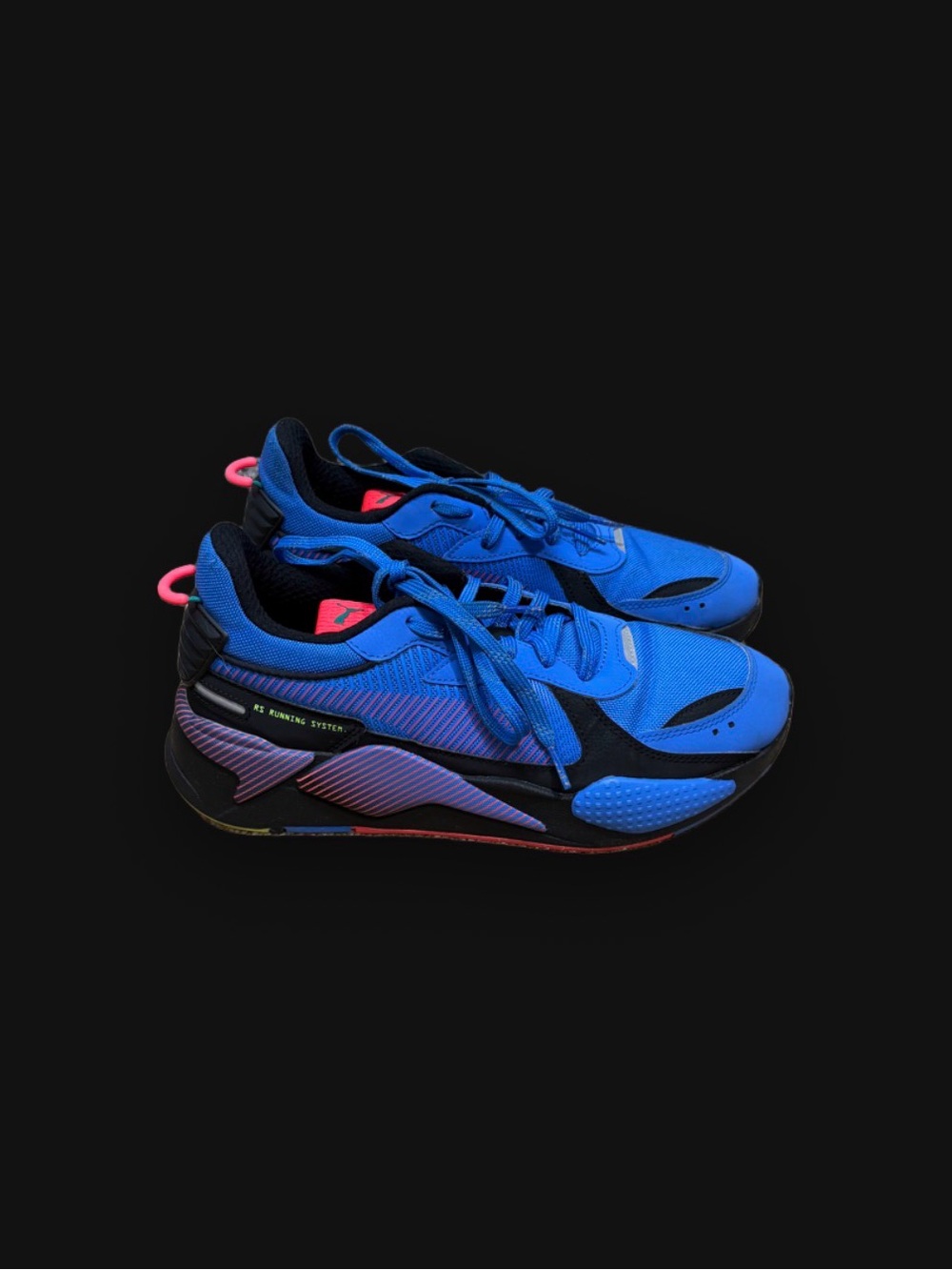 PUMA x Hot Wheels RS-X Toys "Royal Black" Blue Sneakers - Men’s Size 9